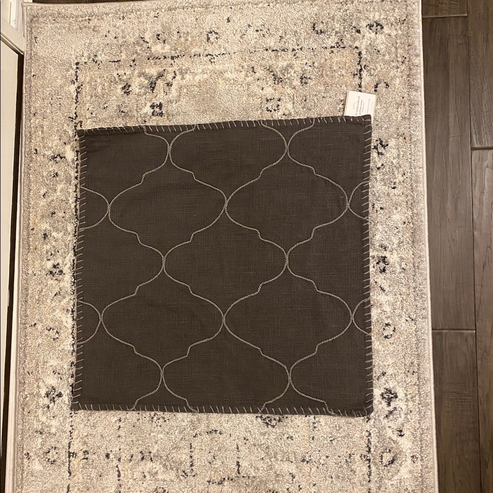 COPY - NWT Pottery Barn Grey Trellis Pillow Cover